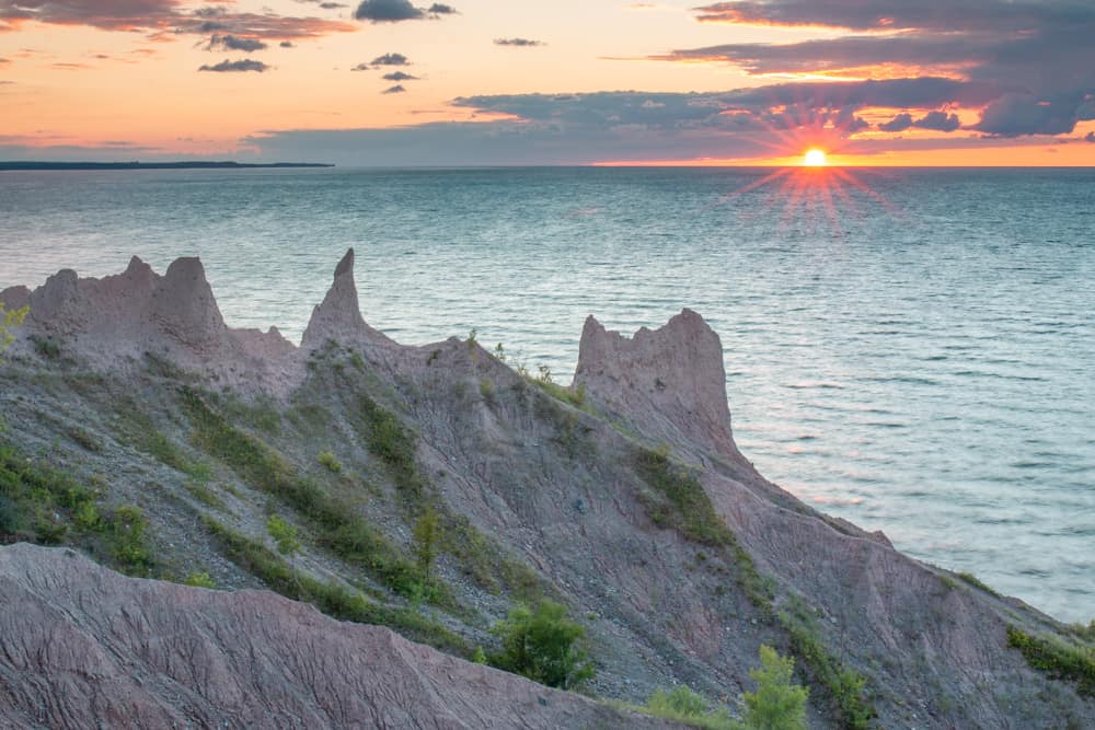 chimney-bluffs-sunset